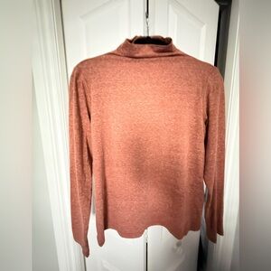 NWT Charlie B Rust Merle Jersey Longsleeve Turtleneck Top Size M